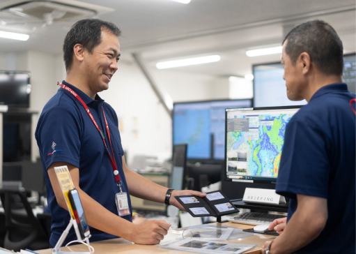 写真：運航部の様子